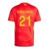 Maglia ufficiale Spagna Mikel Oyarzabal 21 Casa Euro 2024 per Uomo